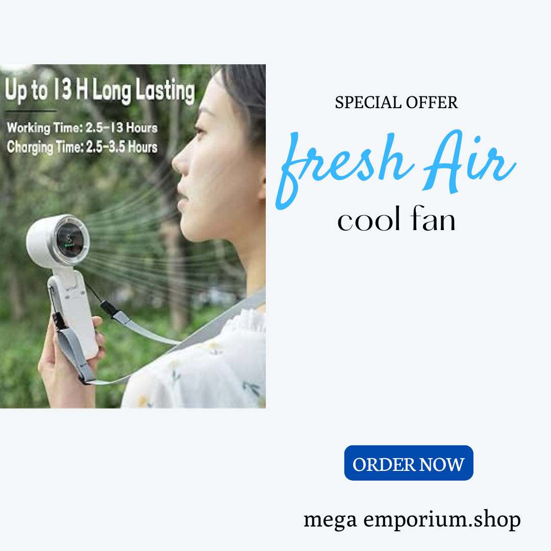 JISULIFE Portable Handheld Turbo Fan, 100 Speeds Adjustable Mini Personal Fan,